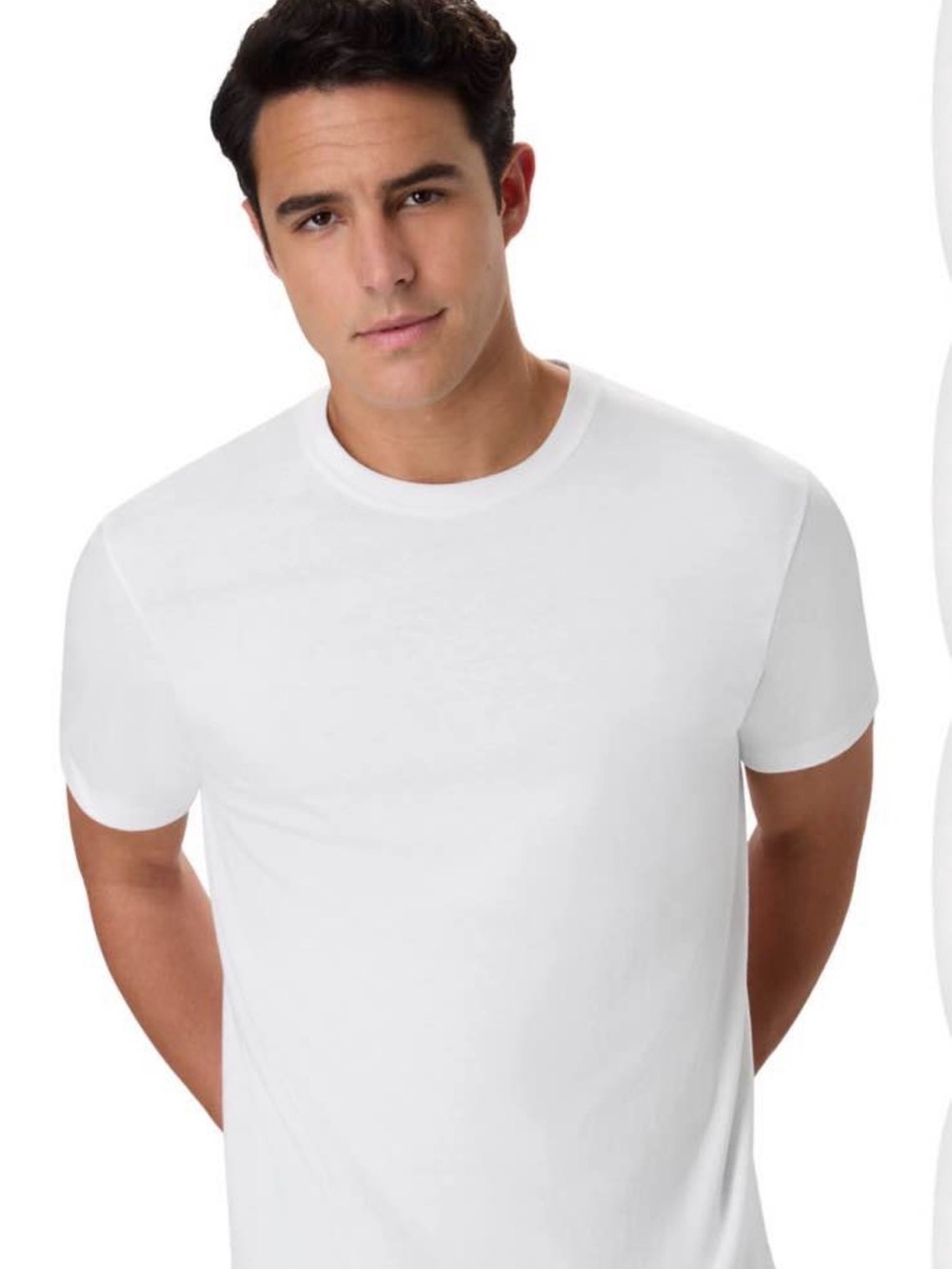New Hanes White Men's Tagless Crew Neck T-Shirts (4-Pack) Med